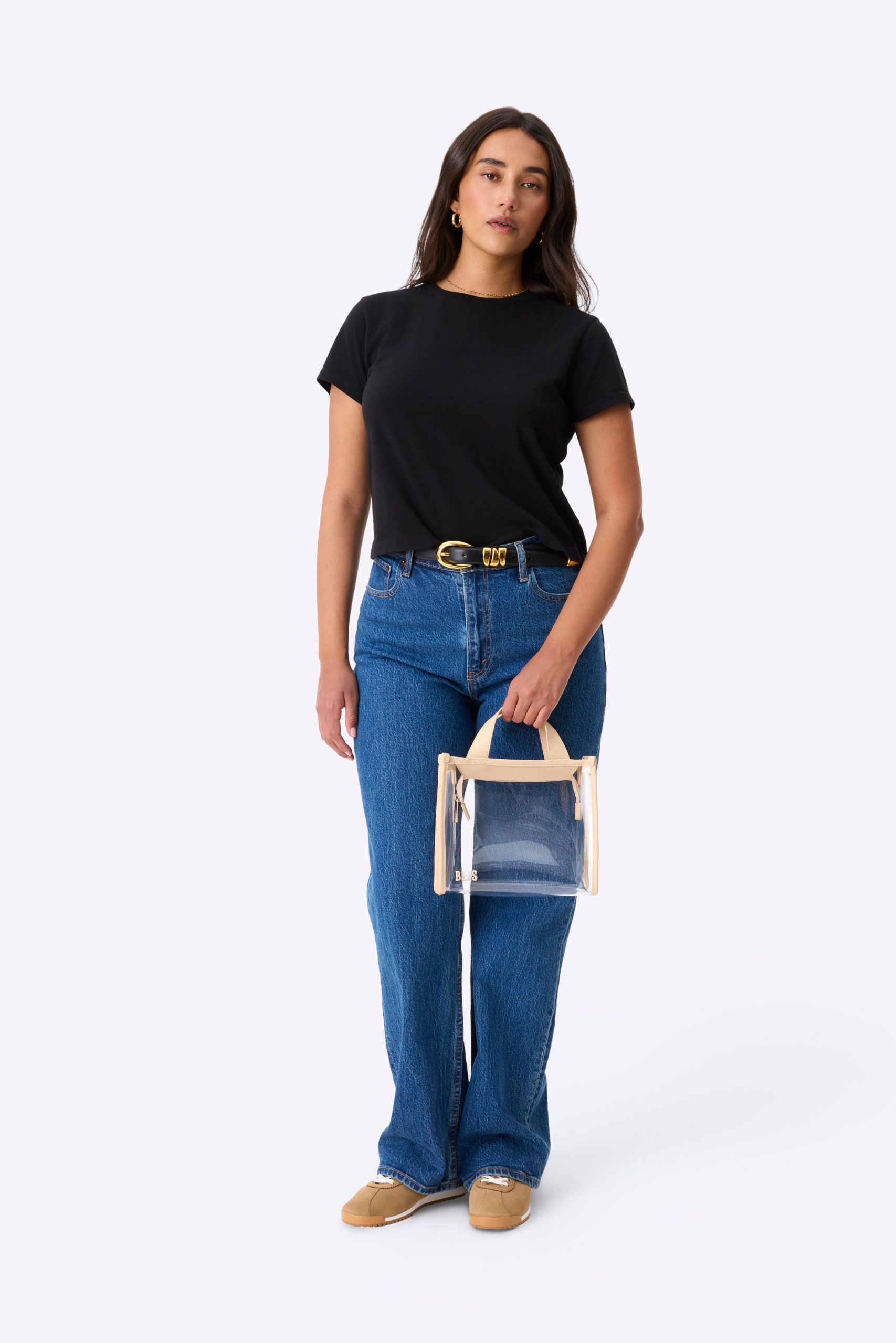 The Stadium Crossbody in Beige - Image 3
