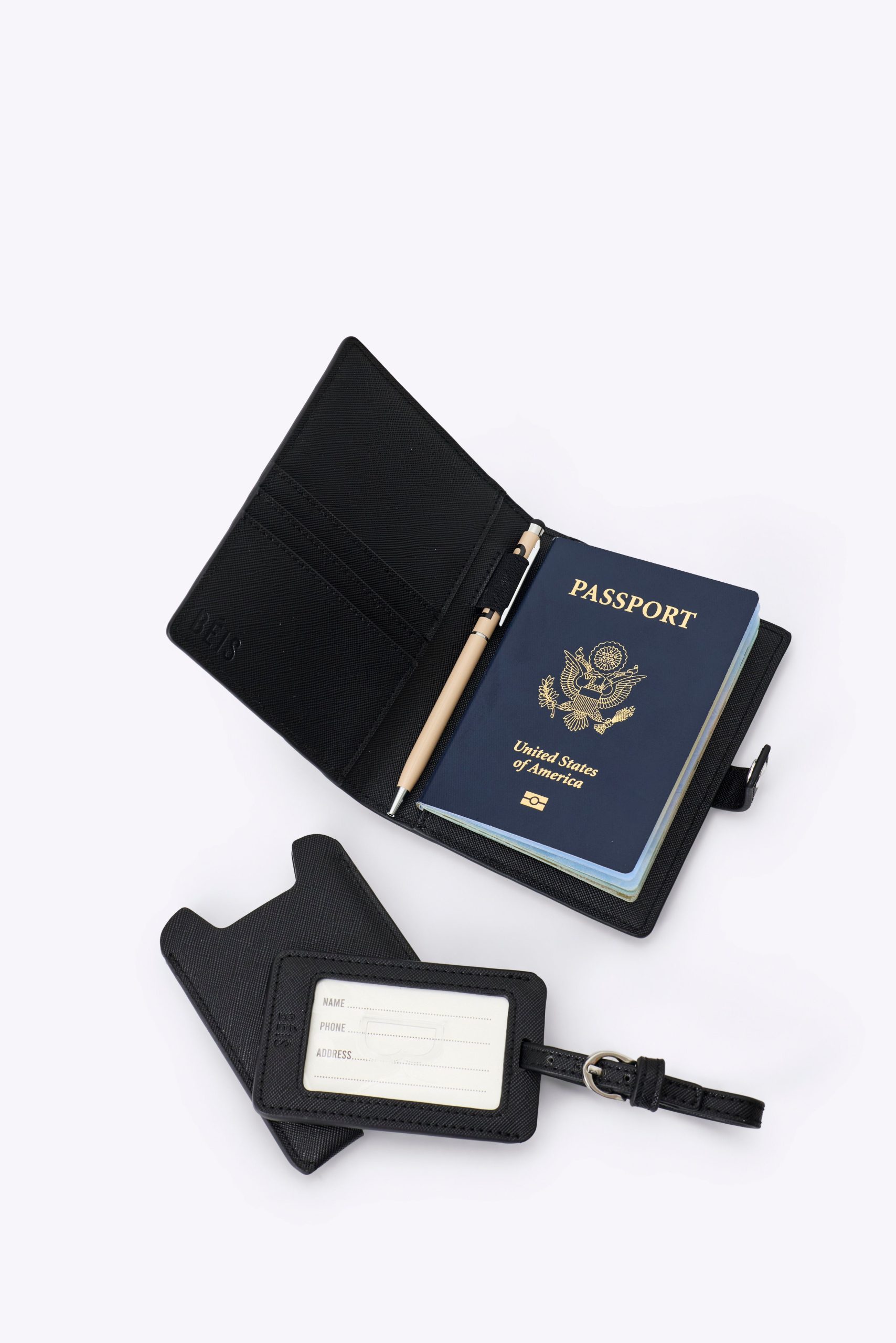 The Passport & Luggage Tag Set in Black - Image 6