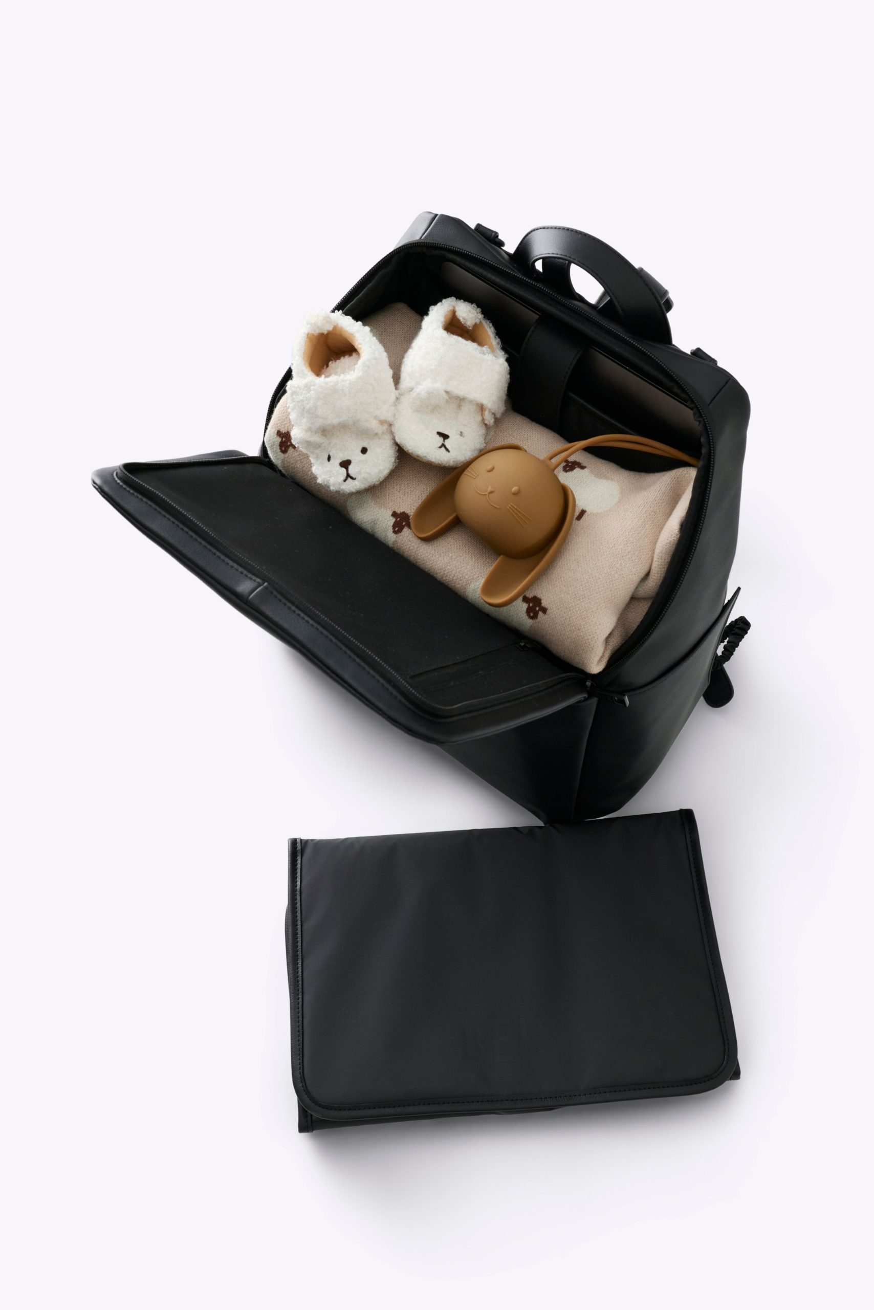 The Everyday Diaper Backpack in Black Vegan Leather - Image 9