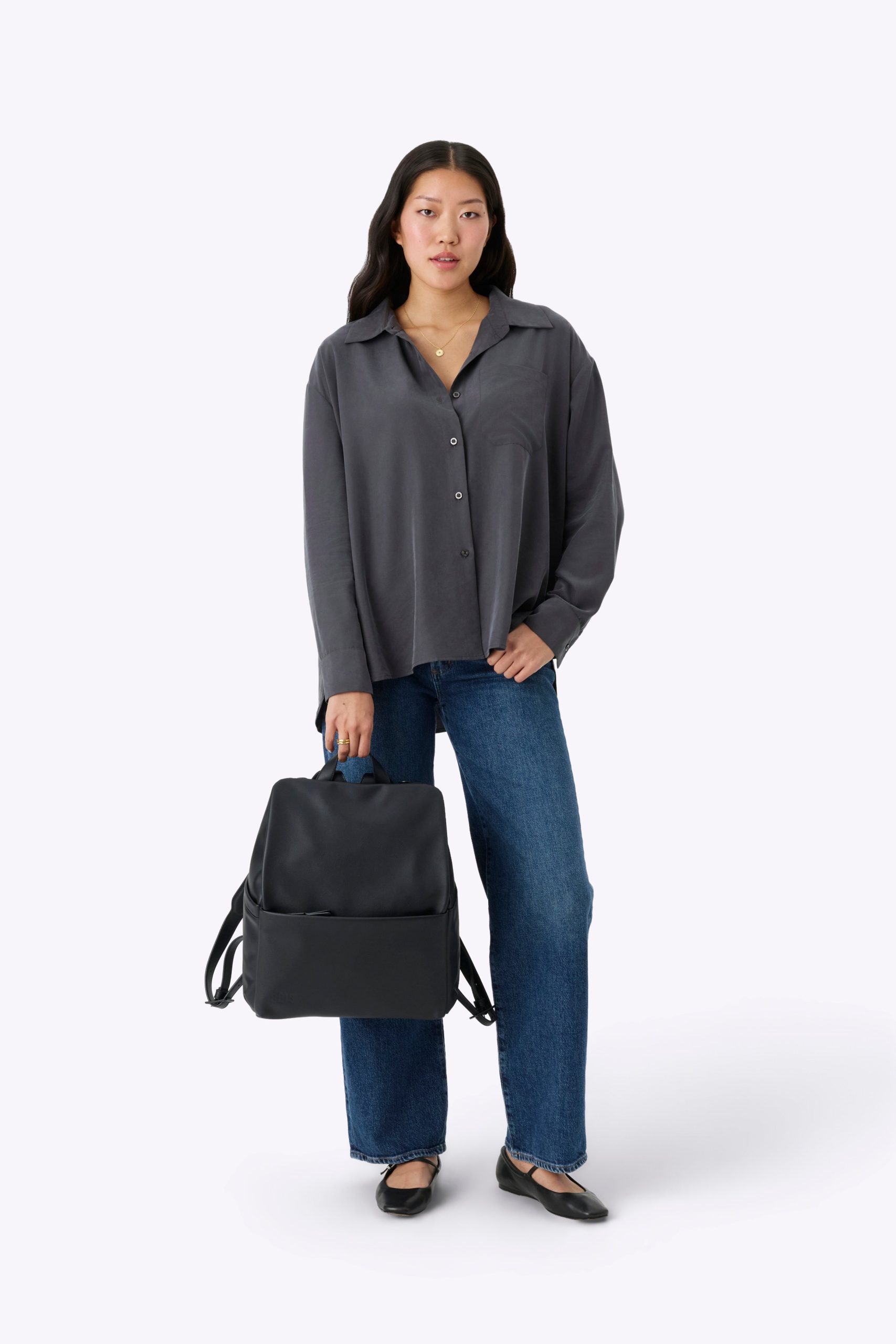 The Everyday Diaper Backpack in Black Vegan Leather - Image 8
