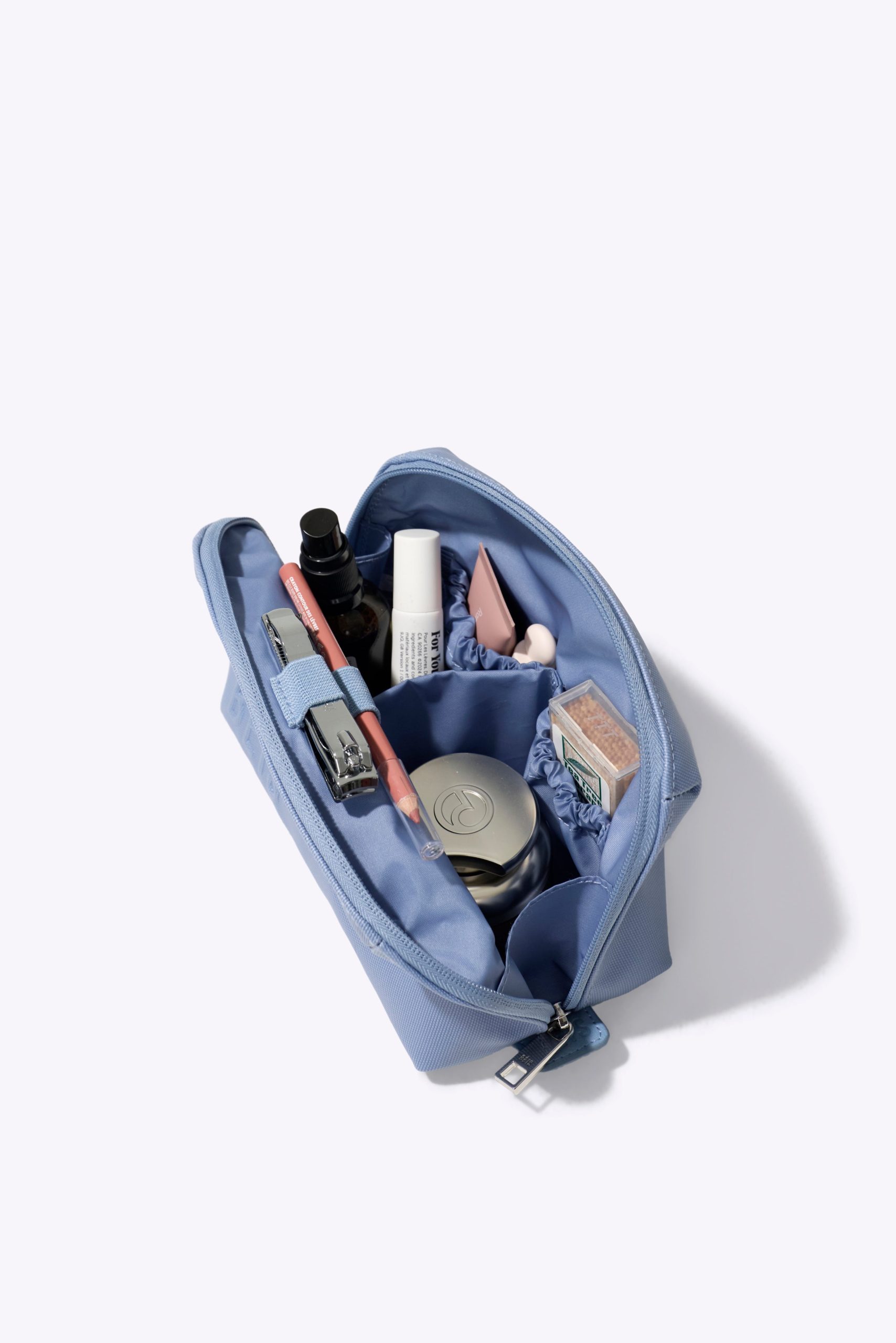 The Small Cosmetic Pouch in Dusty Blue - Image 2