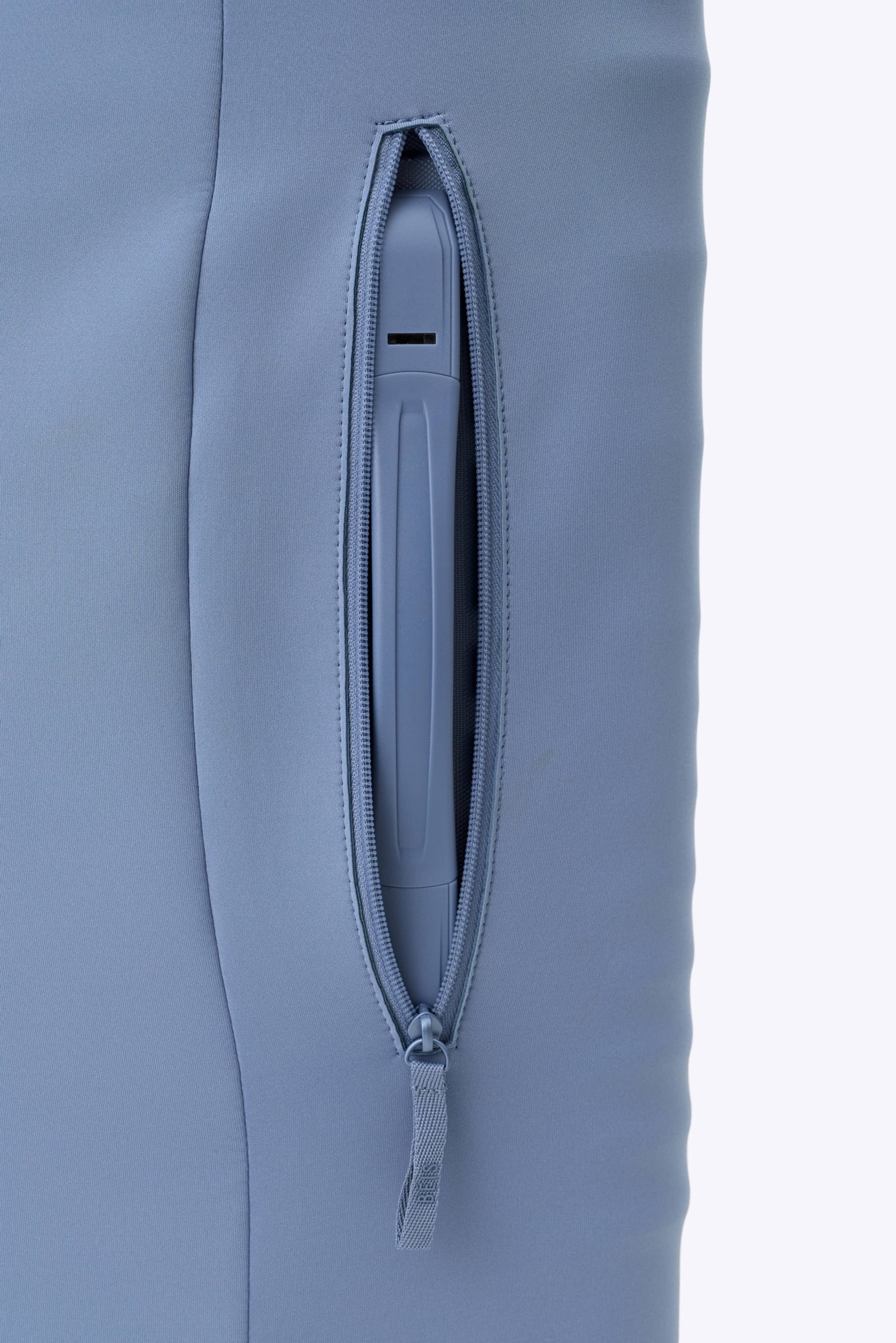 The Hybrid Carry-On Luggage Cover in Dusty Blue - Image 6