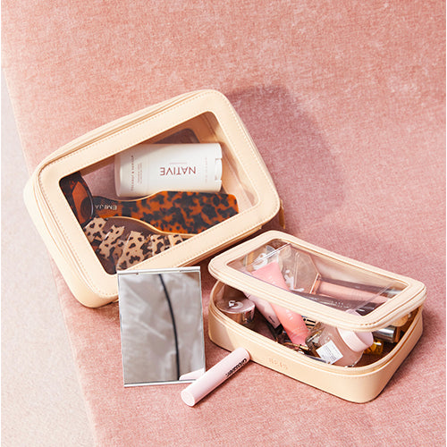 The In Flight Cosmetic Set in Beige - Image 7