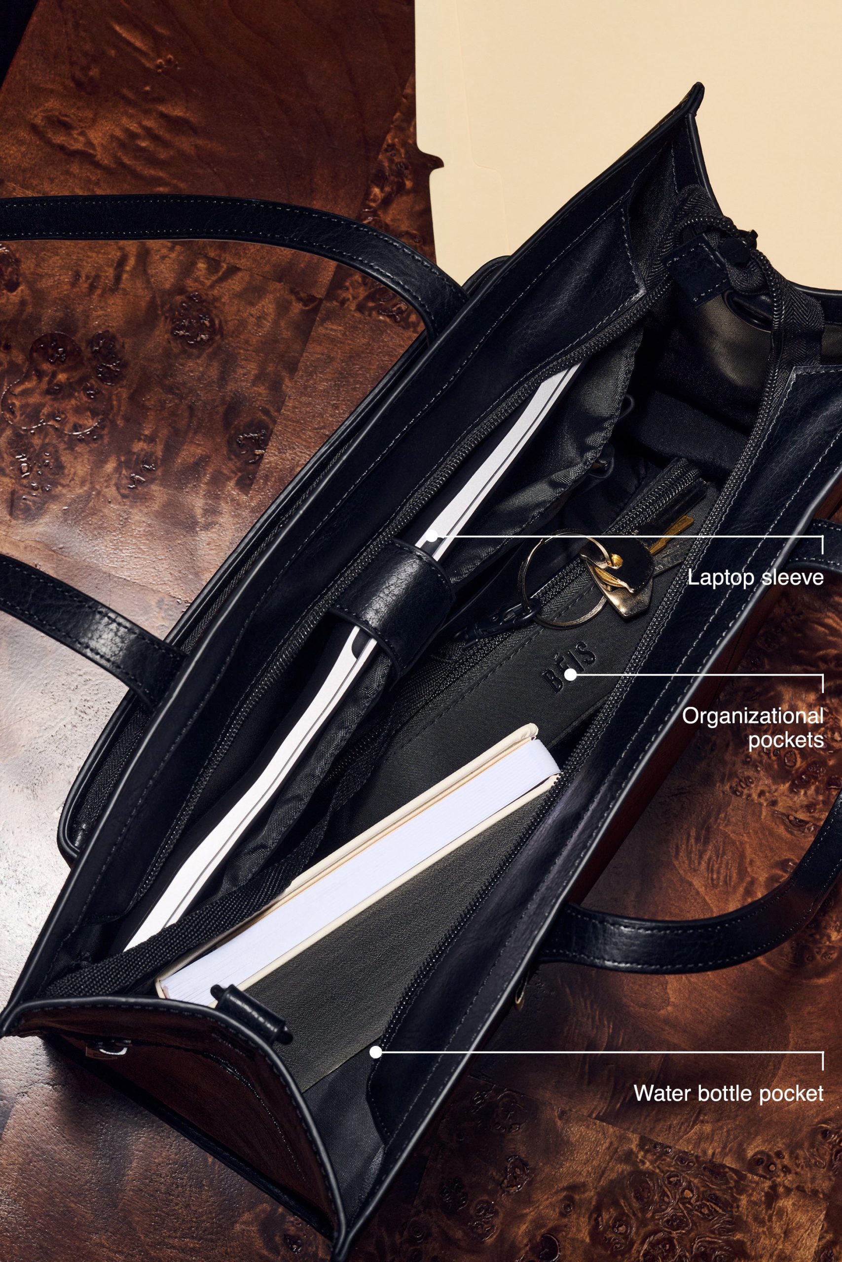 The Large Work Tote in Black - Image 3